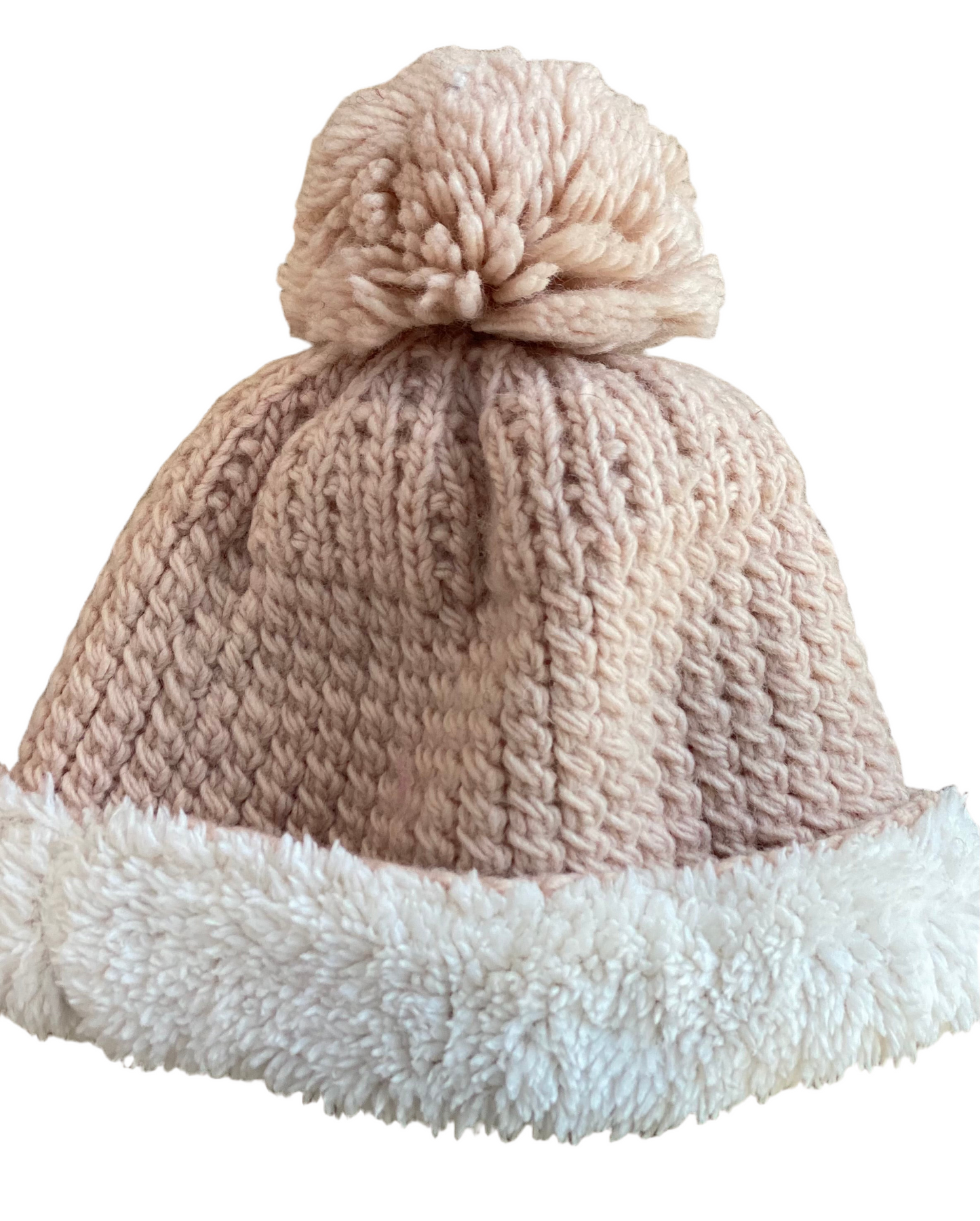 ethik merino wool || pom pom beanie with "sherpa lining"
