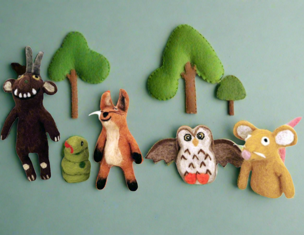 ethik felt || 3 D gruffalo finger puppet set