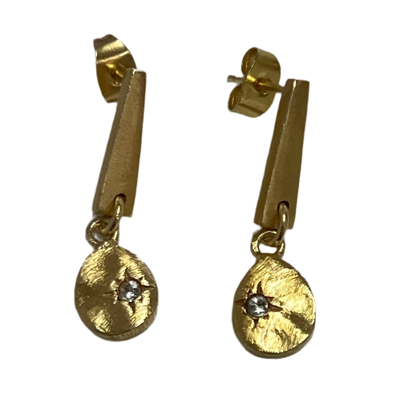 Jaipur gold jewellery || signet stone drop stud earring