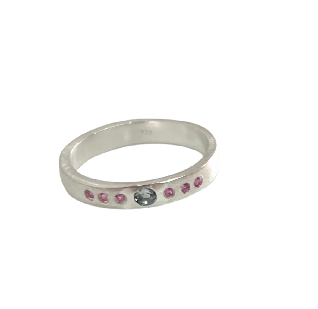 Jaipur silver jewellery||7 stone ring