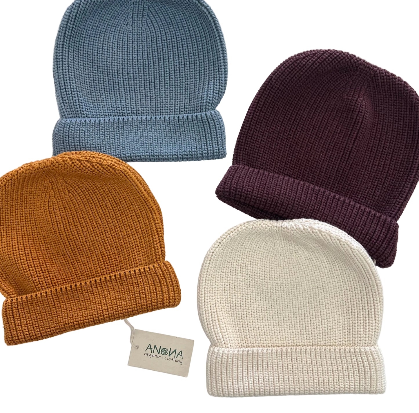 anona organic cotton || knit unisex beanie