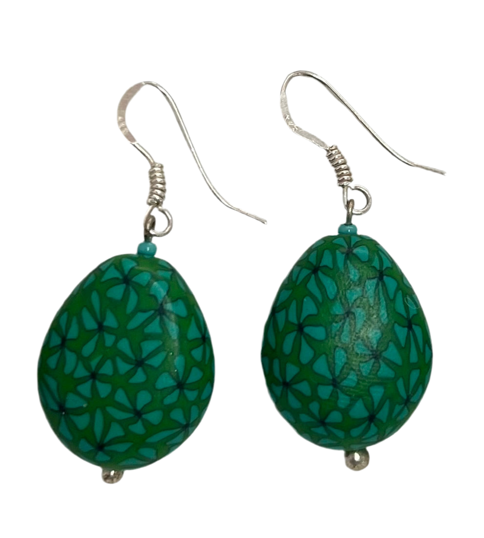 Samunnat jewellery || large flat bead earrings