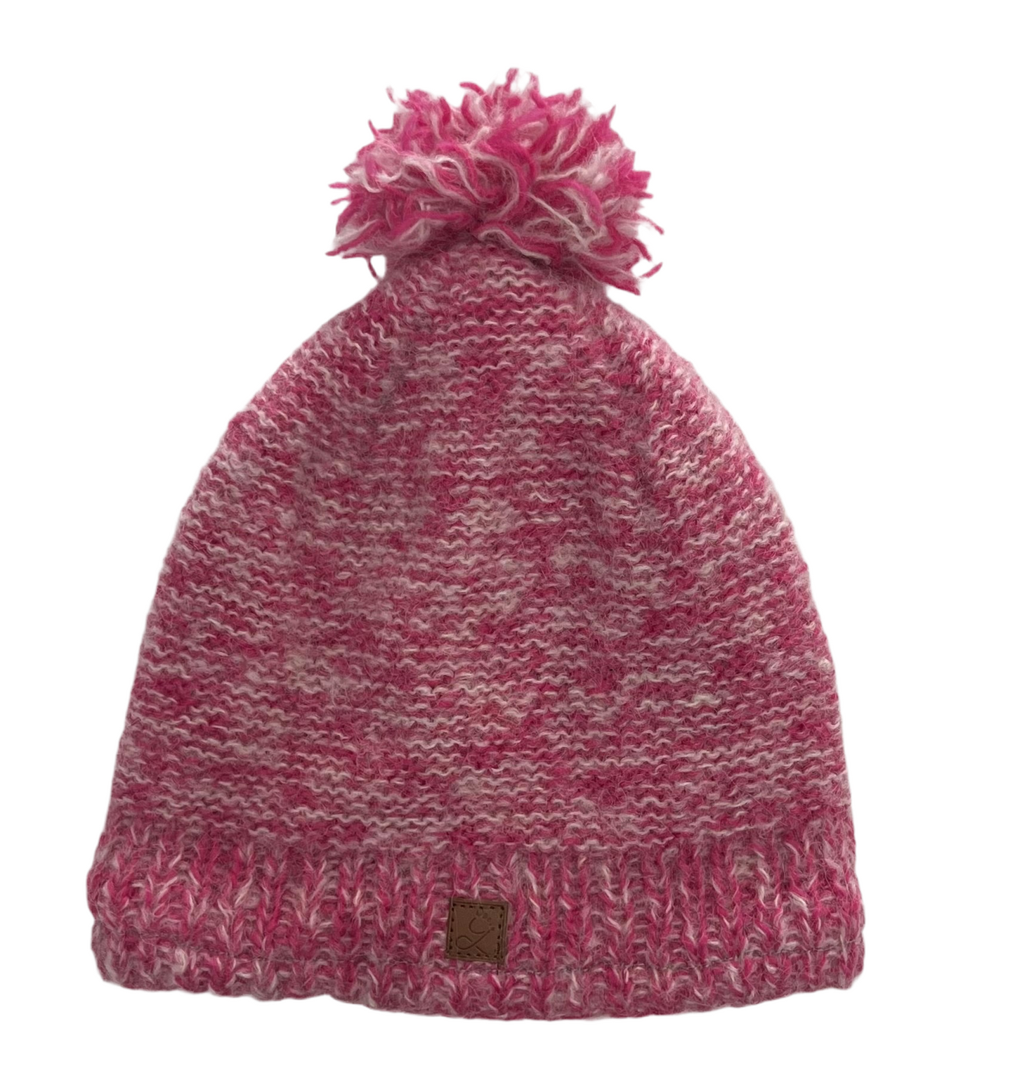 ethik beanie || mohair plain with pom pom