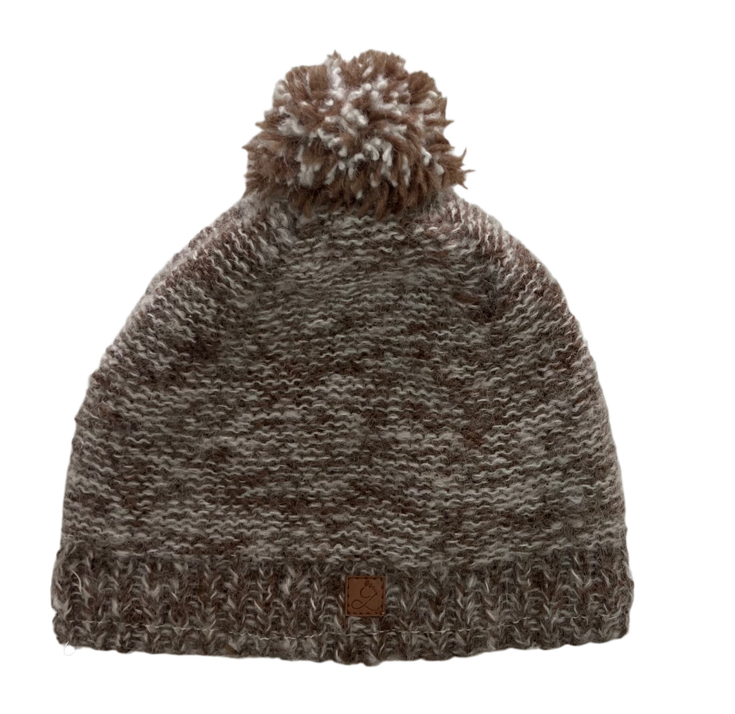 ethik beanie || mohair plain with pom pom