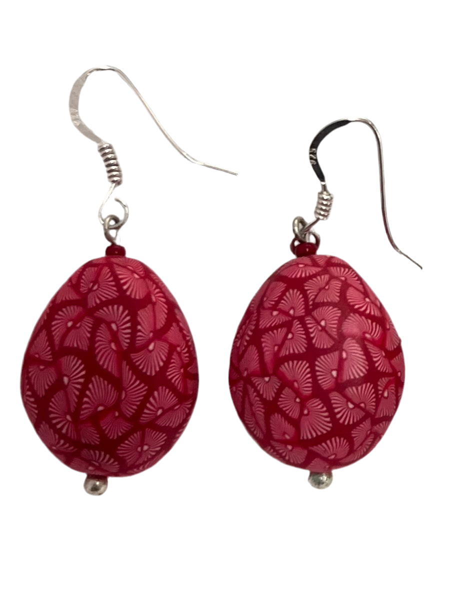 Samunnat jewellery || large flat bead earrings