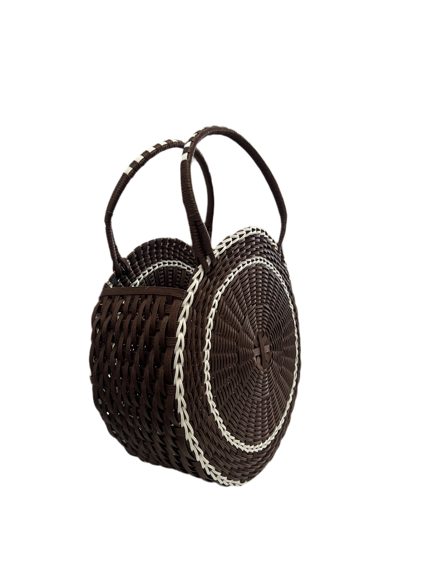 Japanese handwoven basket || round