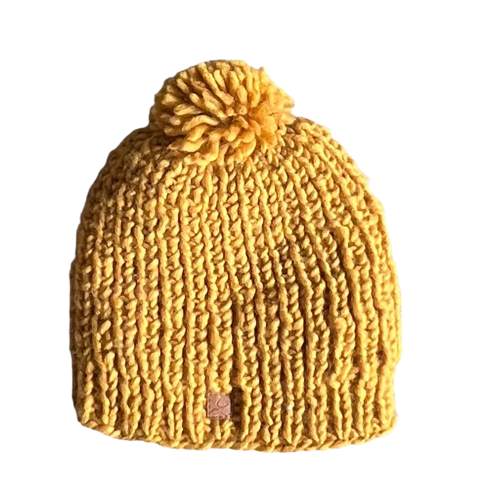 ethik merino wool || chunky knit pom pom beanie