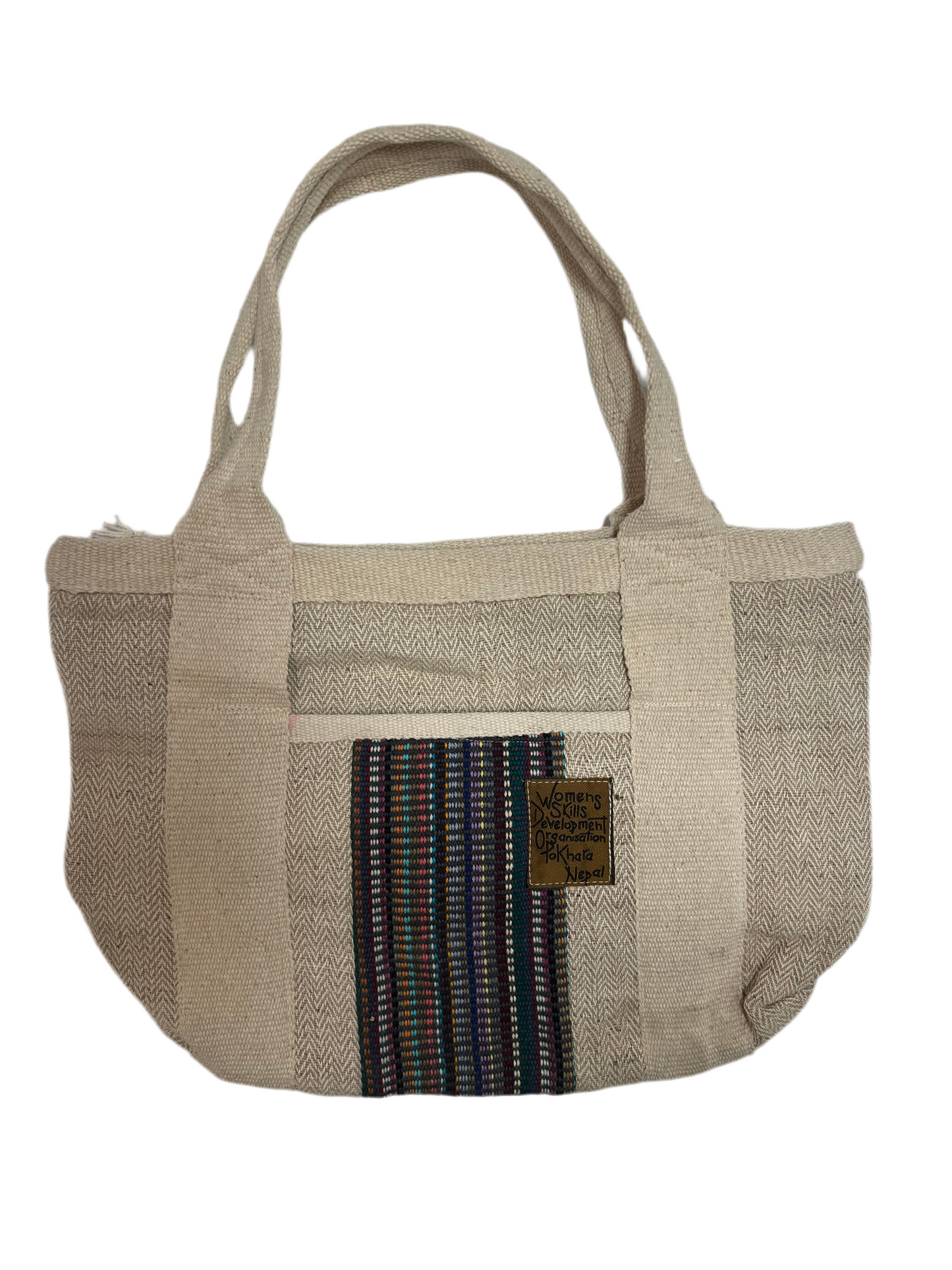 fair trade WSDO || nettle and cotton shoulder bag