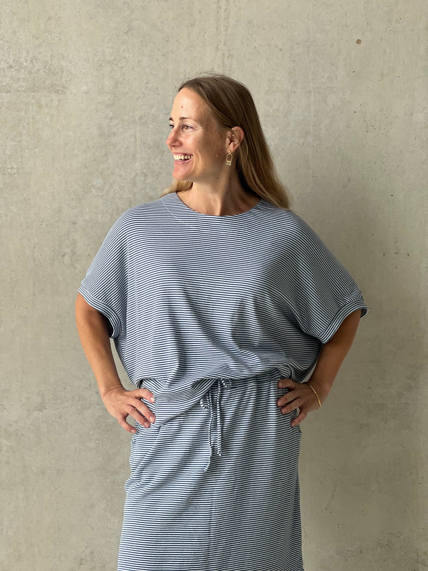 ethik organic cotton || barcelona skirt || interlock stripe