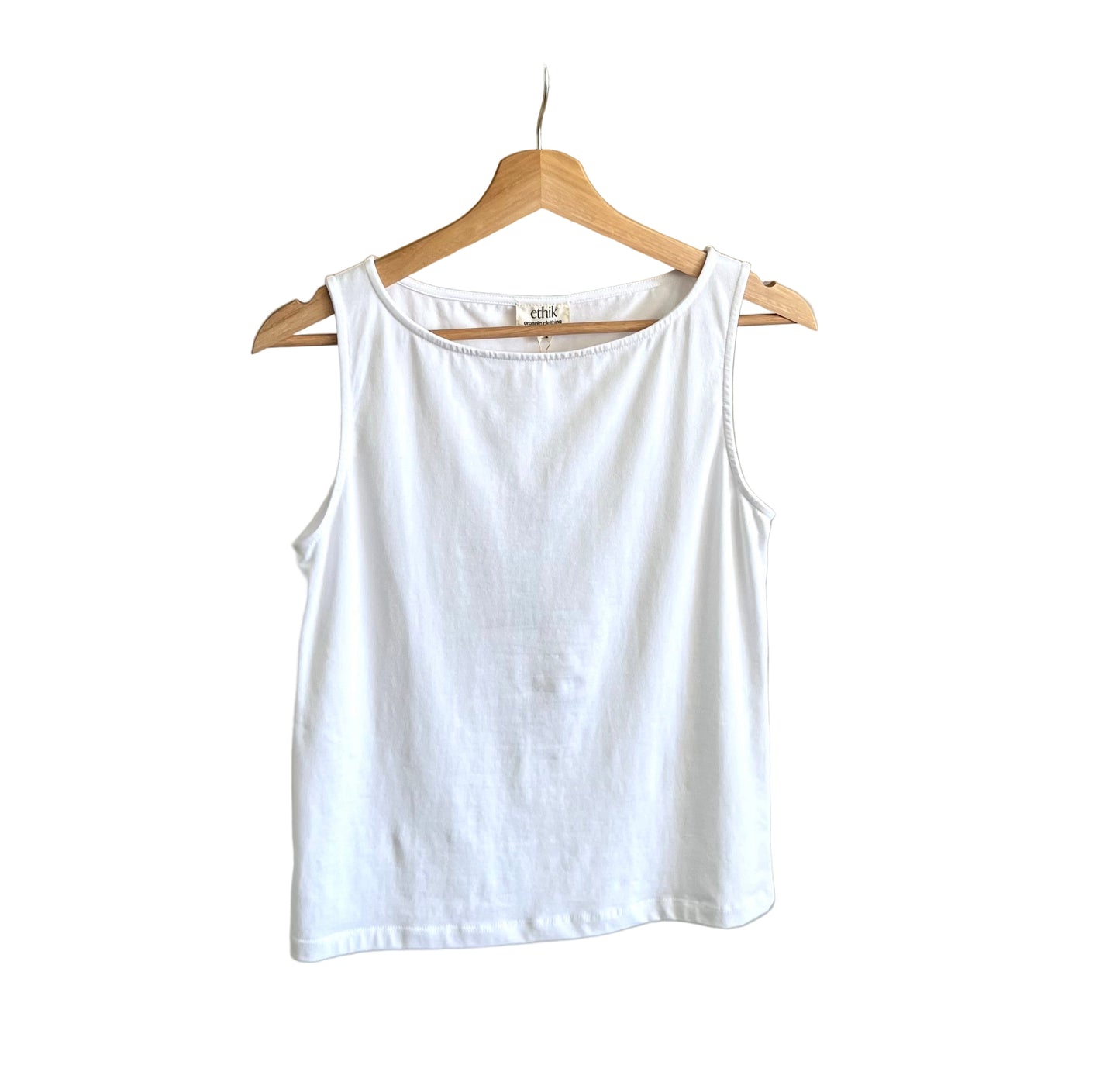 ethik organic cotton || boat neck singlet top