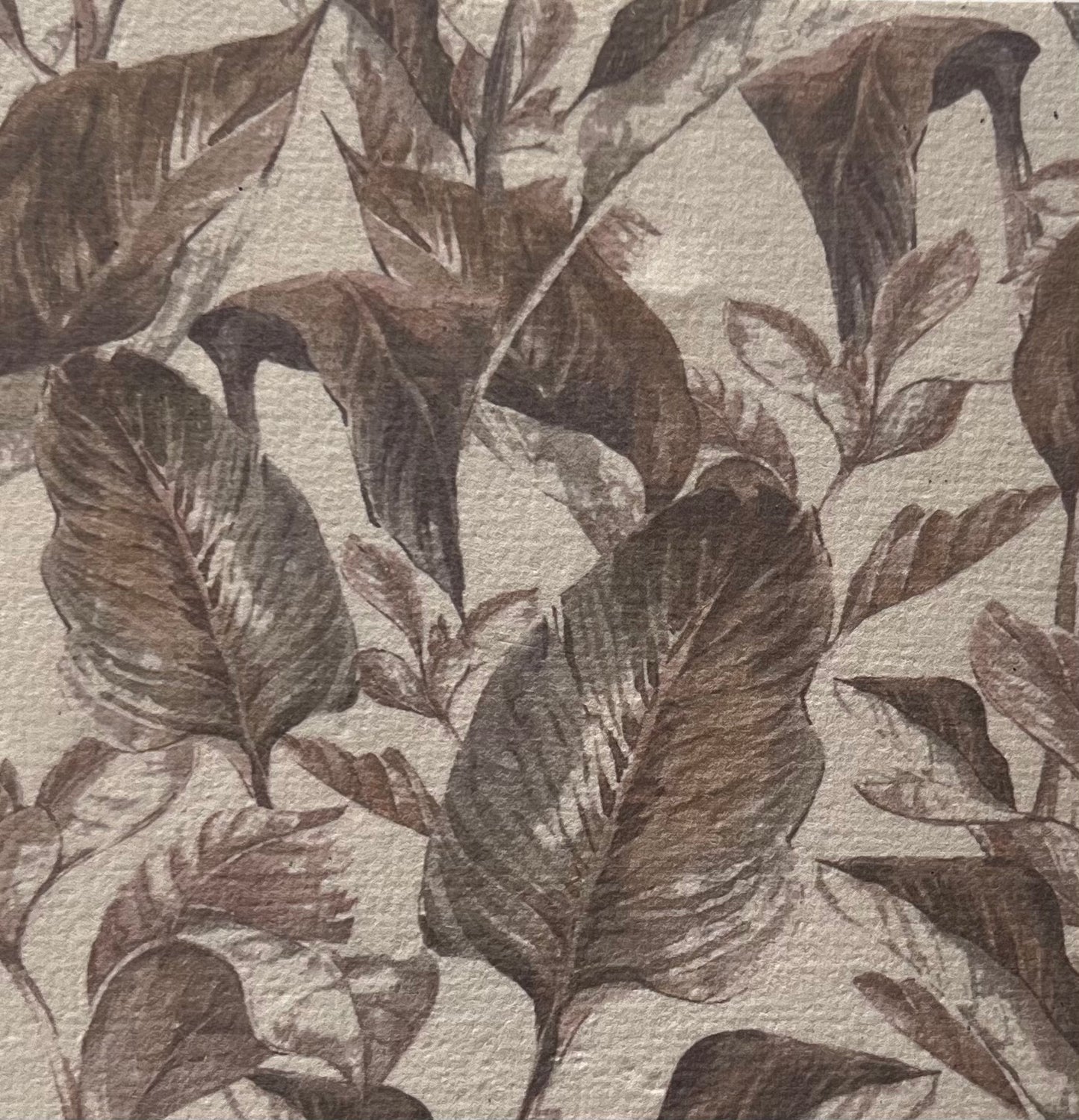Saraswati paper card || brown leaves