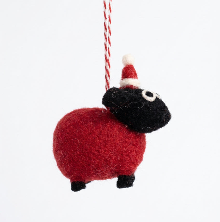 ethik felt || xmas black face sheep decoration