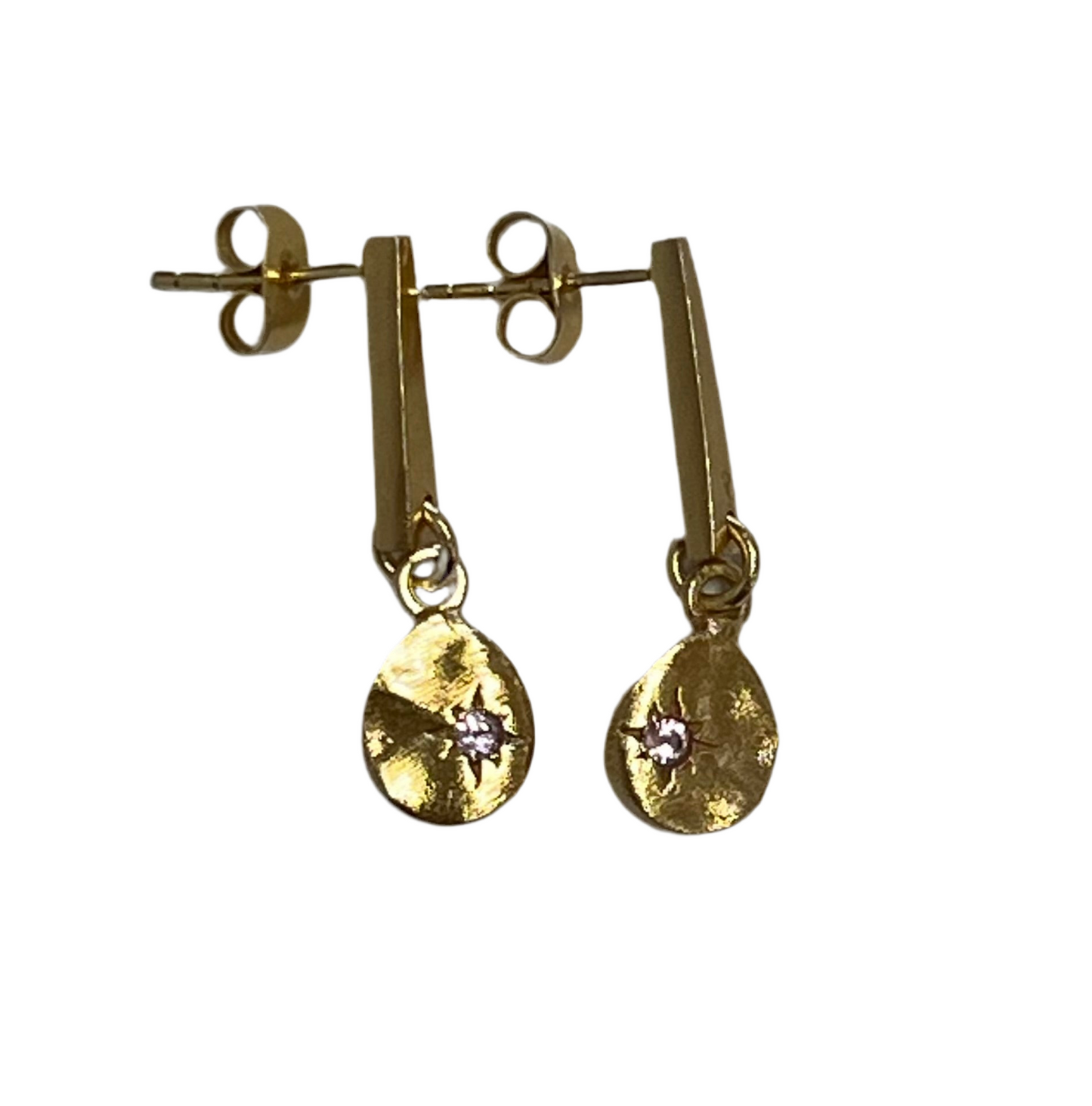 Jaipur gold jewellery || signet stone drop stud earring