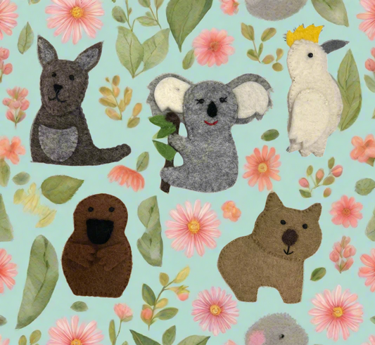 ethik felt || 2 D aussie animal finger puppet set