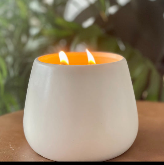 ethik jervis bay candle || double wick white ceramic