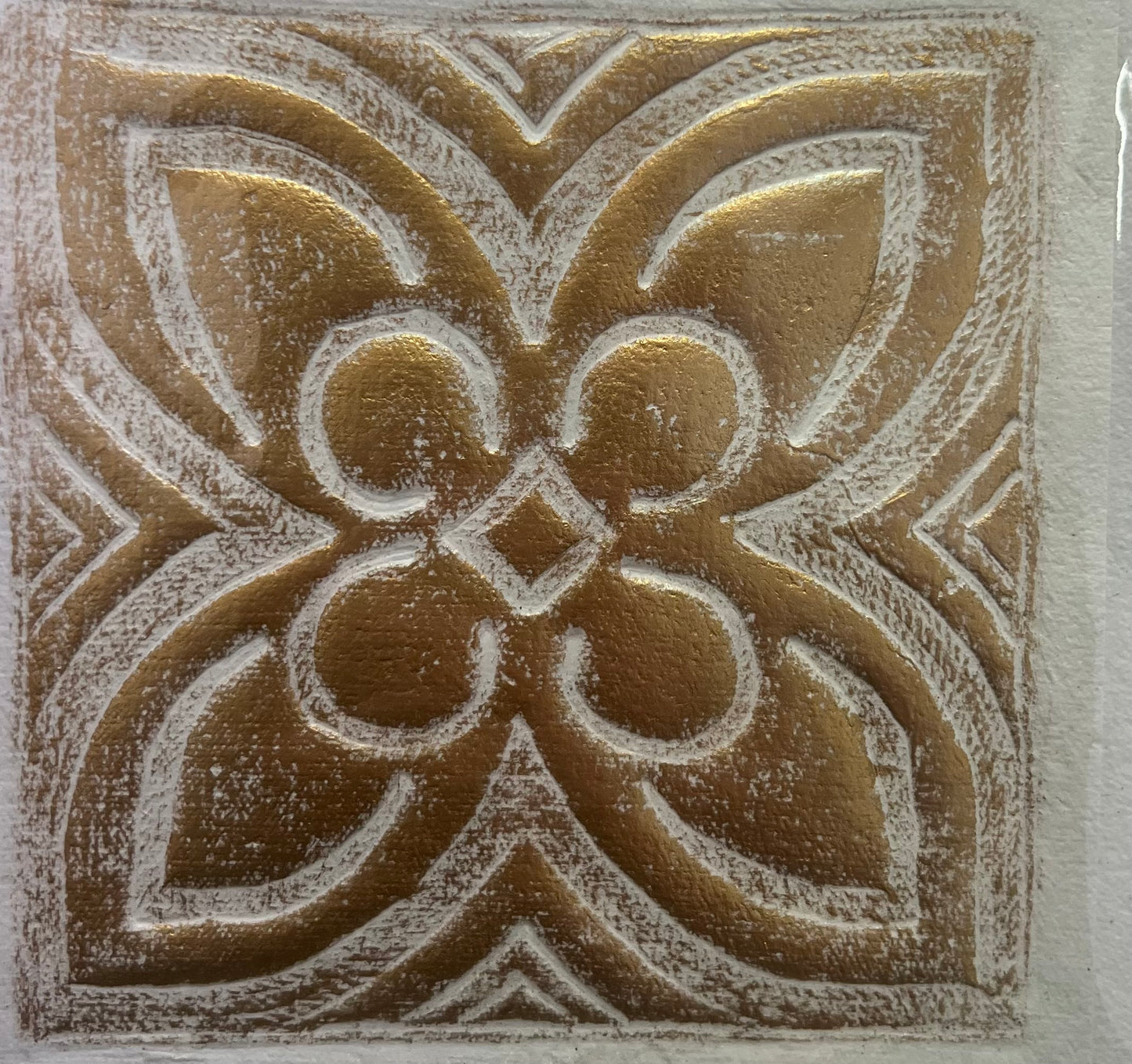 Saraswati paper cards || gold embossed motif designs