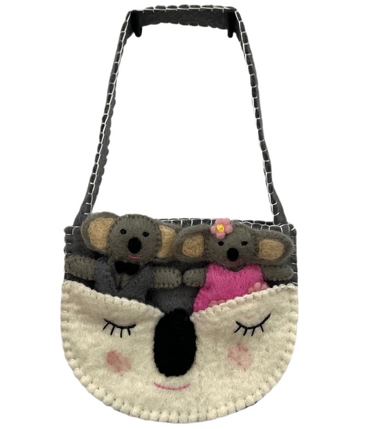 ethik felt || koala puppet bag