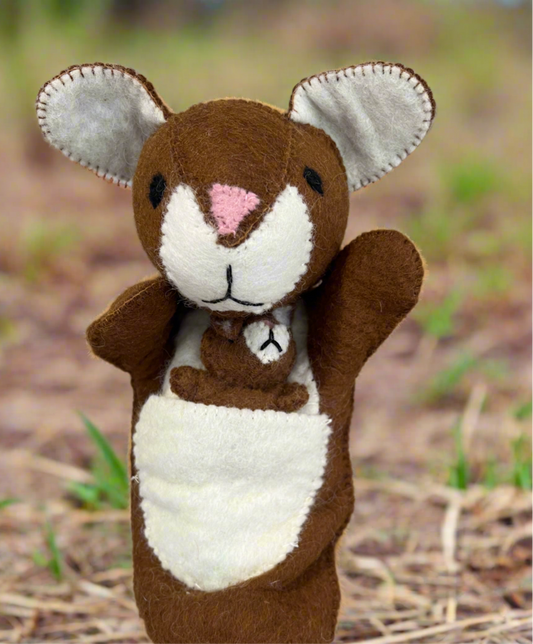 ethik felt || kangaroo hand puppet