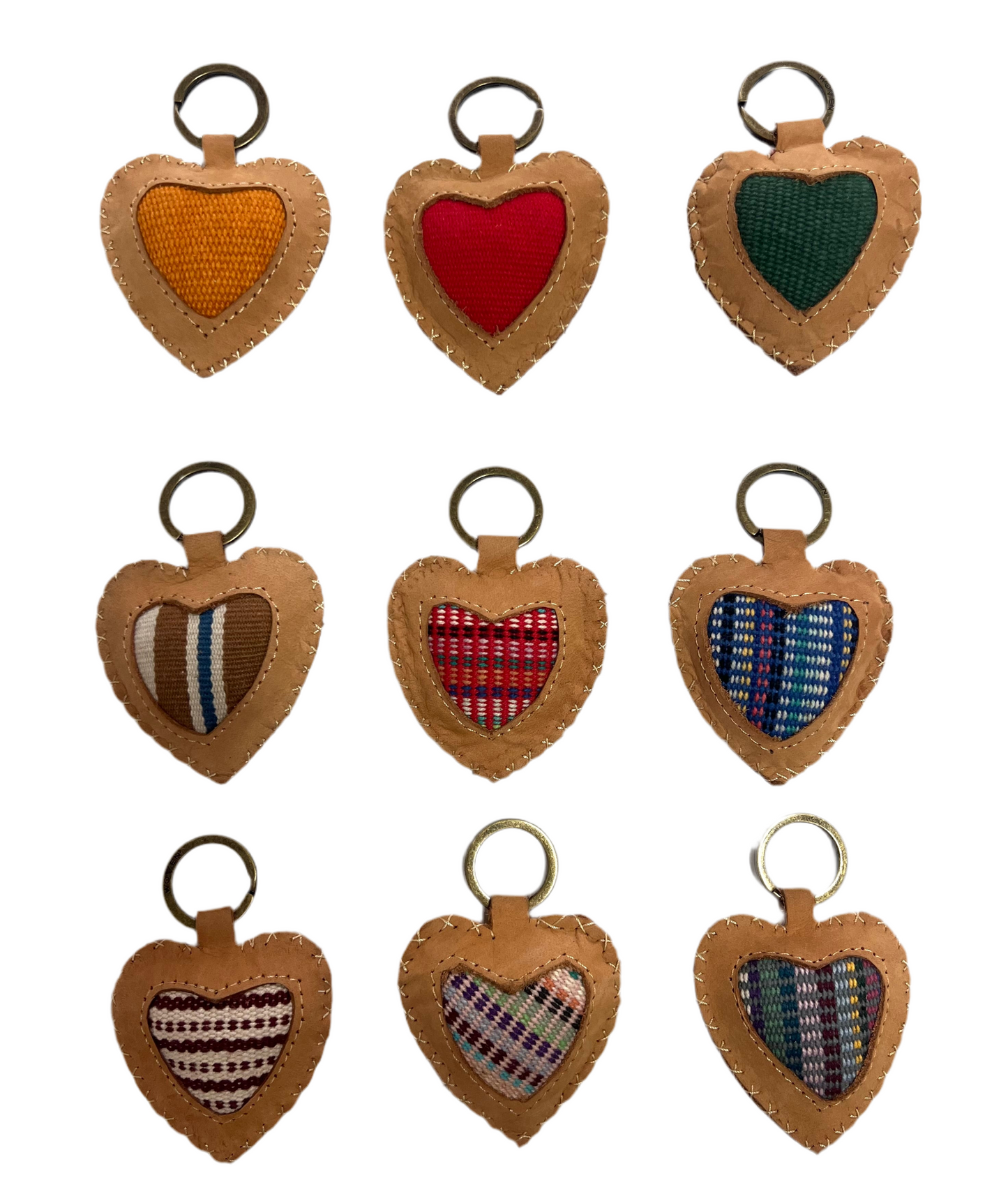 woven fairtrade || loveheart keyring