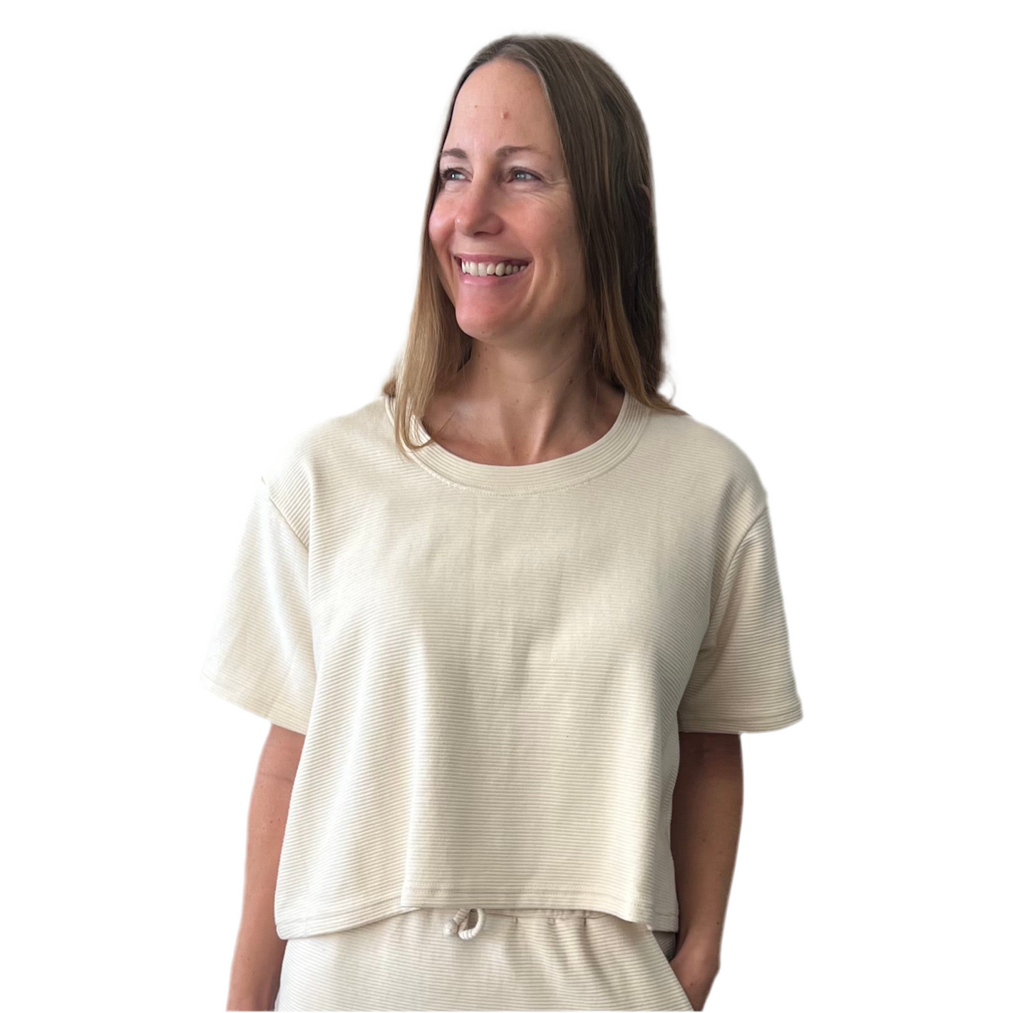 ethik organic cotton || oversized cropped tee