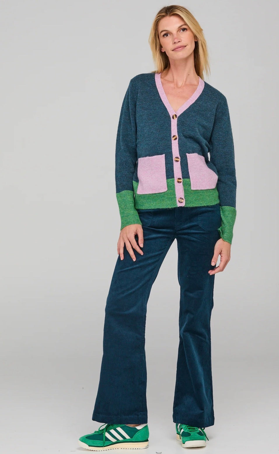 boomshankar || poet cardigan || blue multi