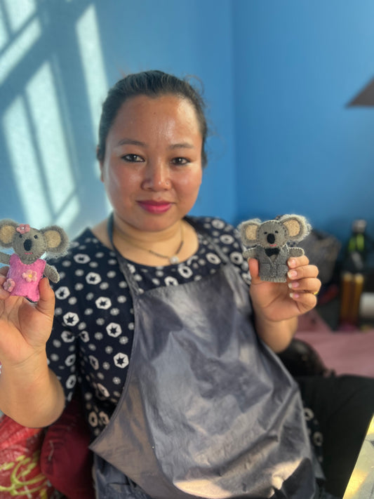 ethik felt || koala finger puppet