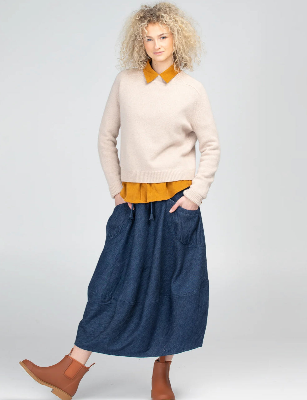 boomshankar || guru skirt || denim