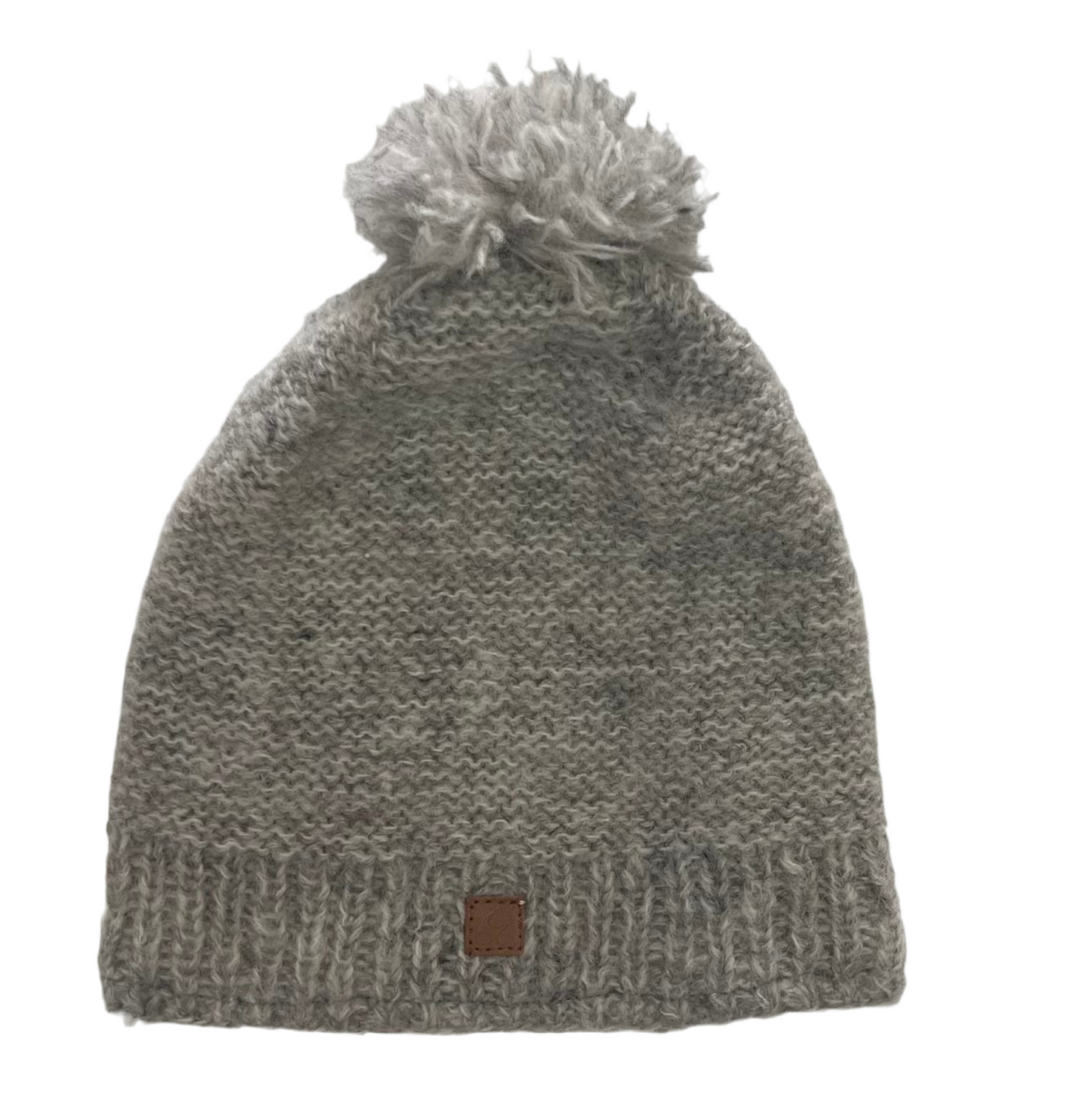 ethik beanie || mohair plain with pom pom