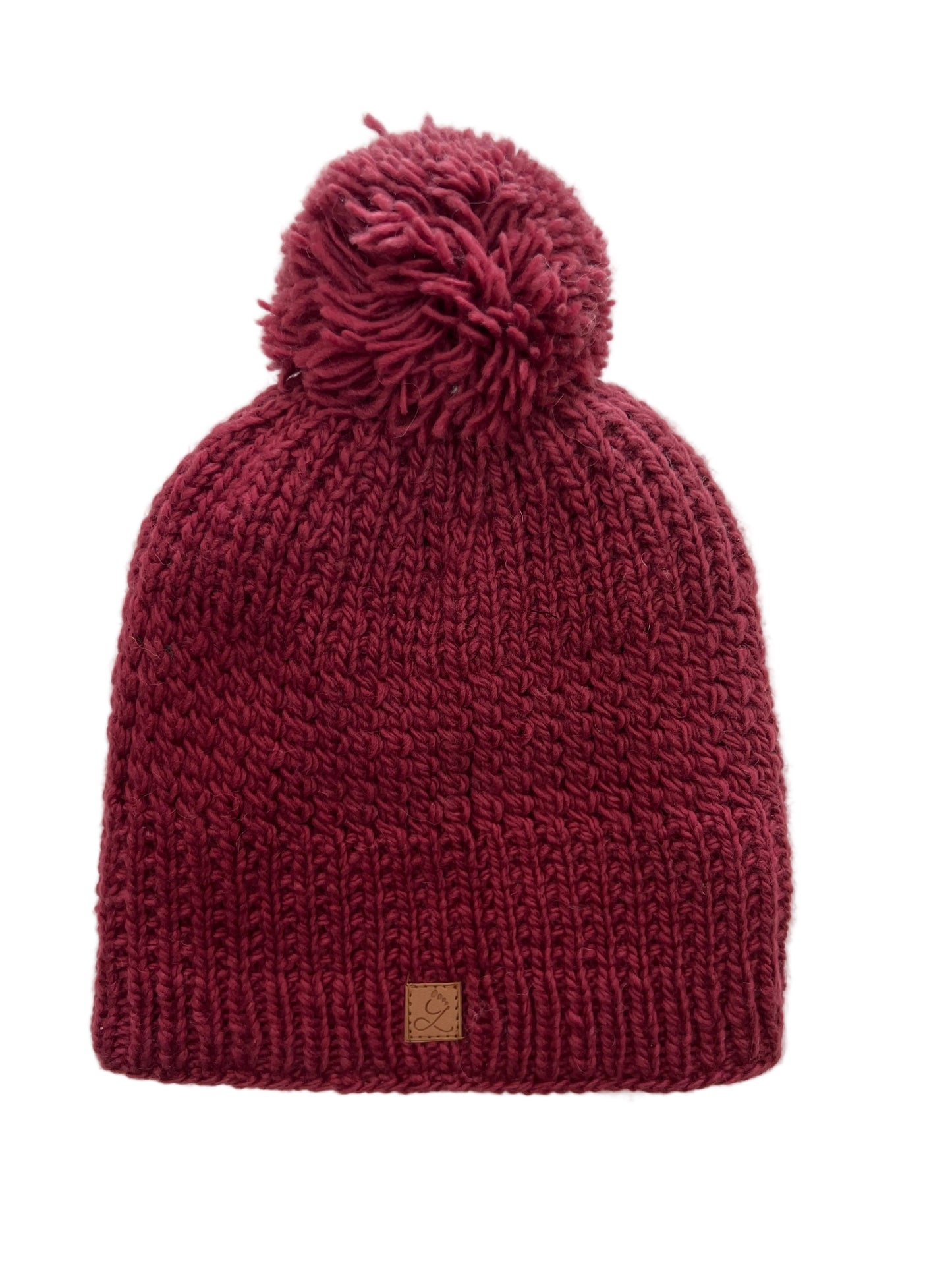 ethik merino wool || single knit pom pom beanie with "sherpa lining"