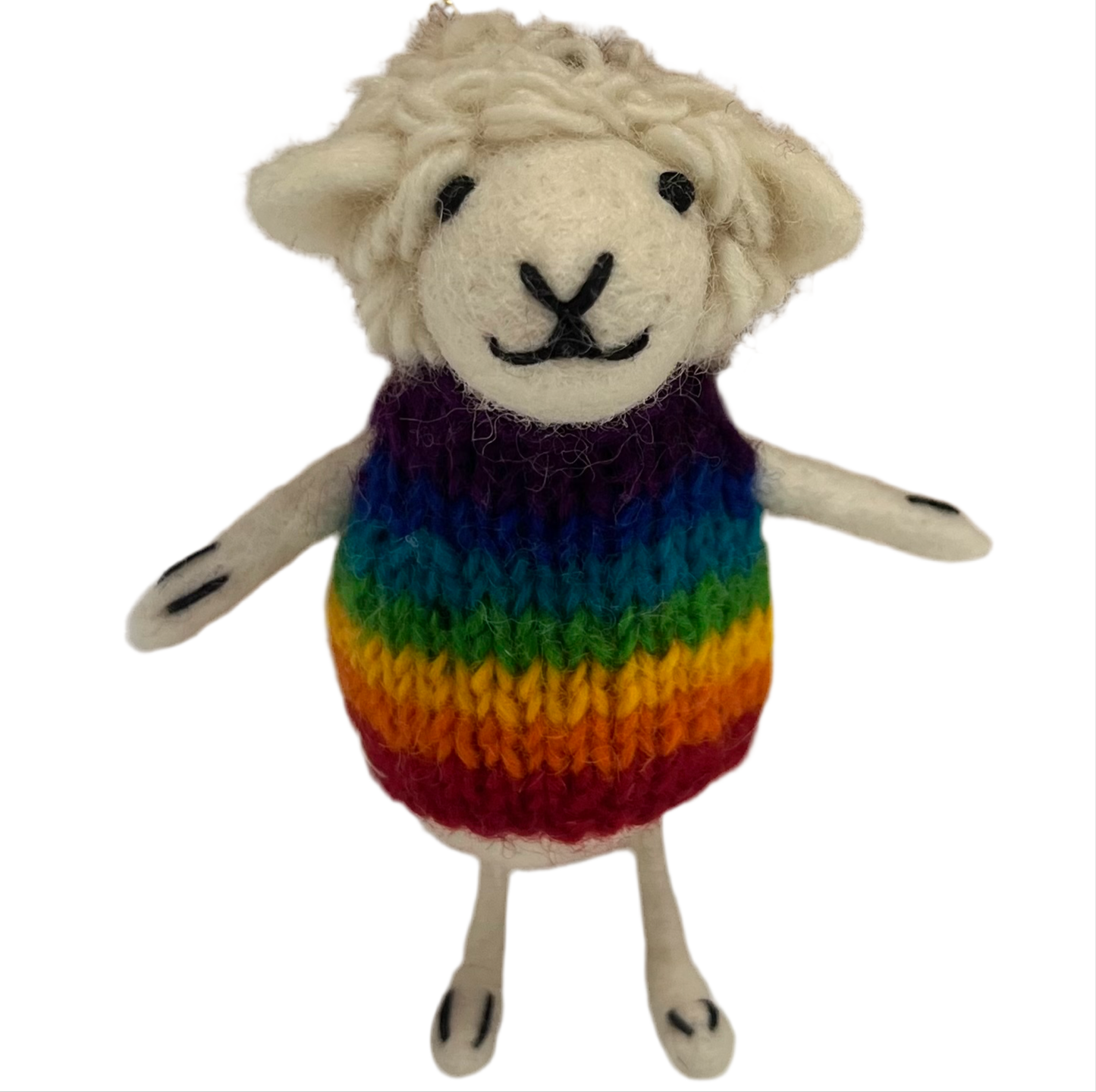 ethik felt || sheep with knitted jacket decoration