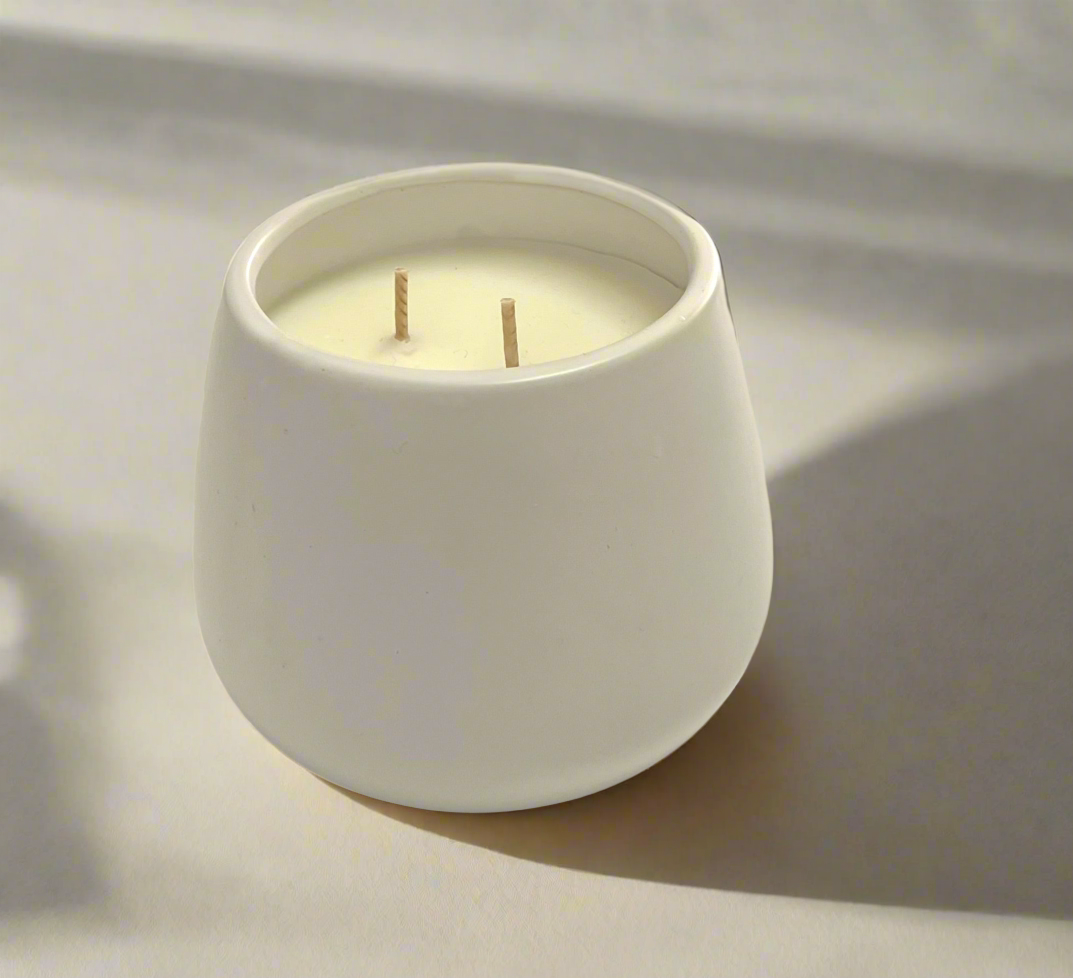 ethik jervis bay candle || double wick white ceramic