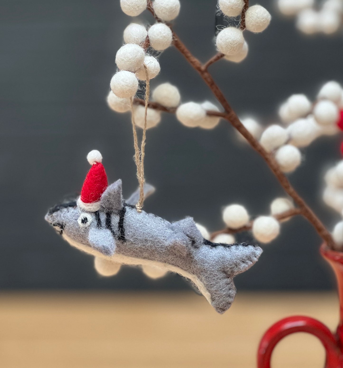 ethik felt || xmas shark decoration
