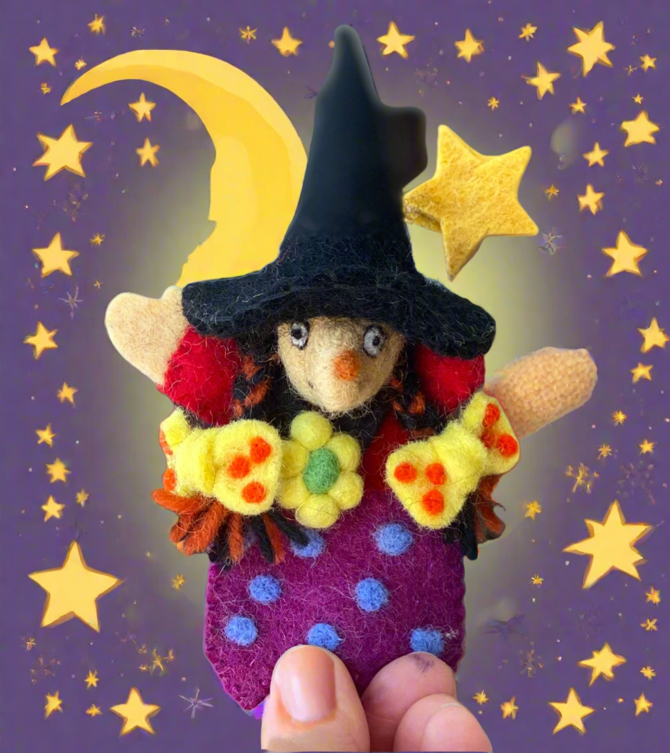 ethik felt || 3 D “room on the broom” finger puppet set
