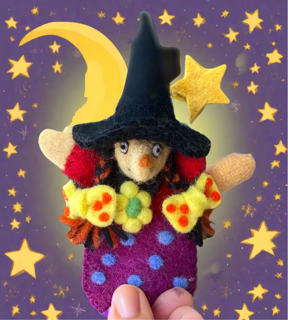ethik felt || 3 D “room on the broom” finger puppet set