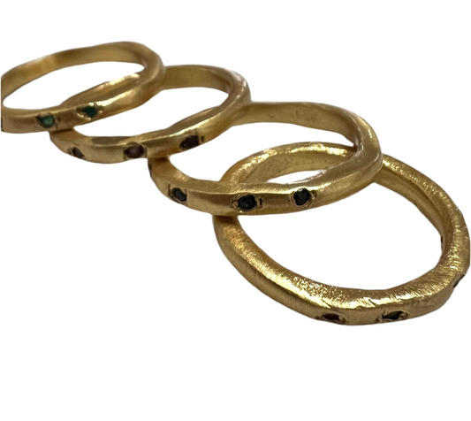 Jaipur gold jewellery || 4 stone wabi sabi ring