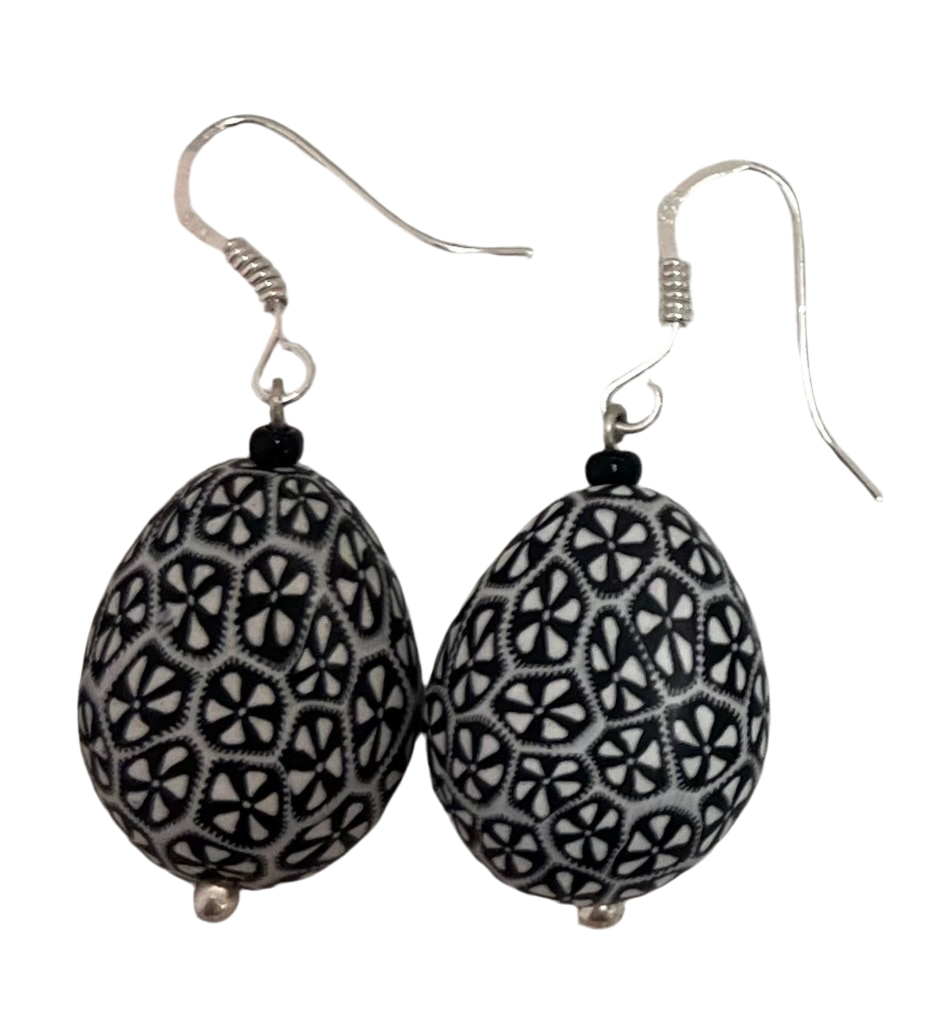 Samunnat jewellery || large flat bead earrings