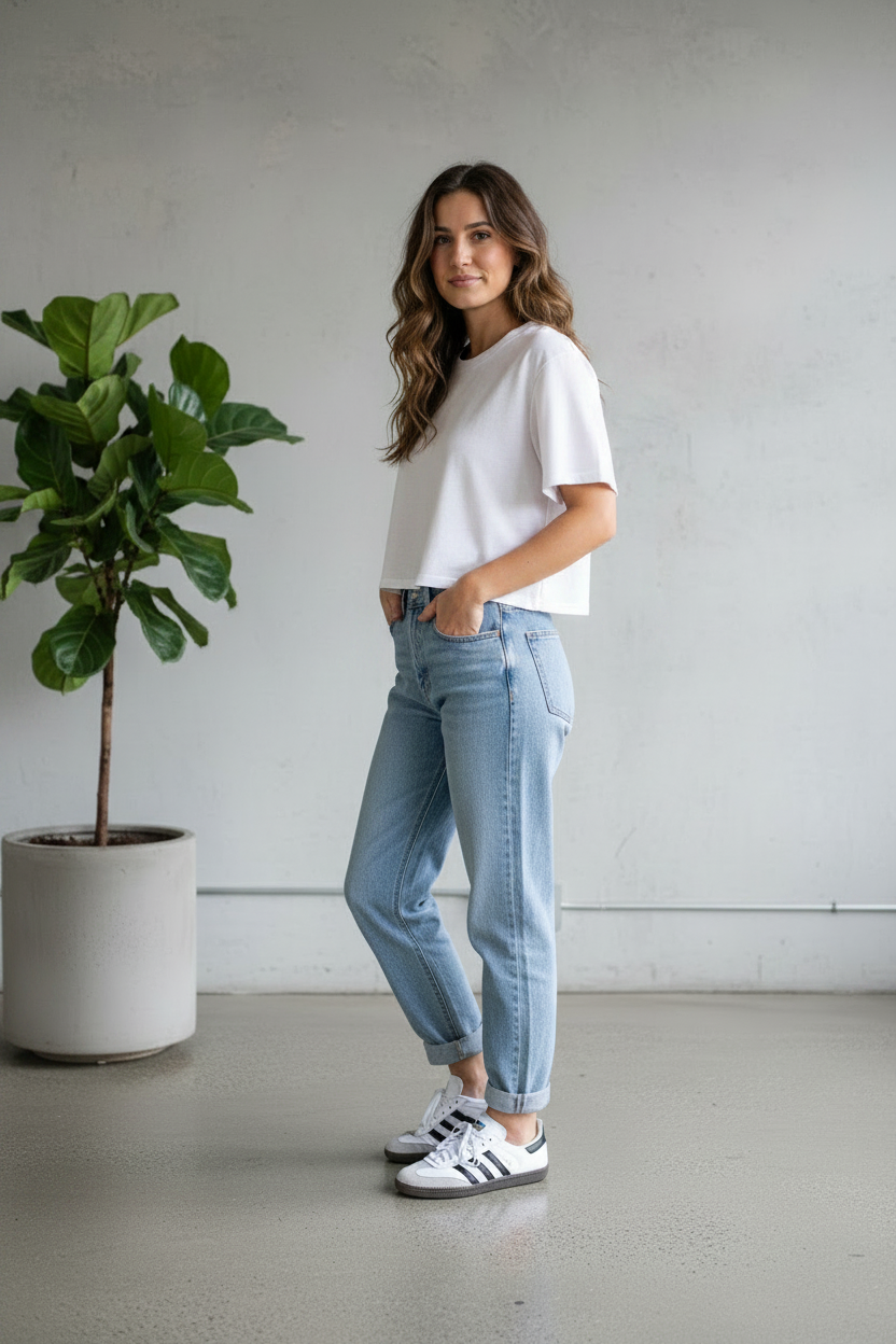 ethik organic cotton || oversized cropped tee