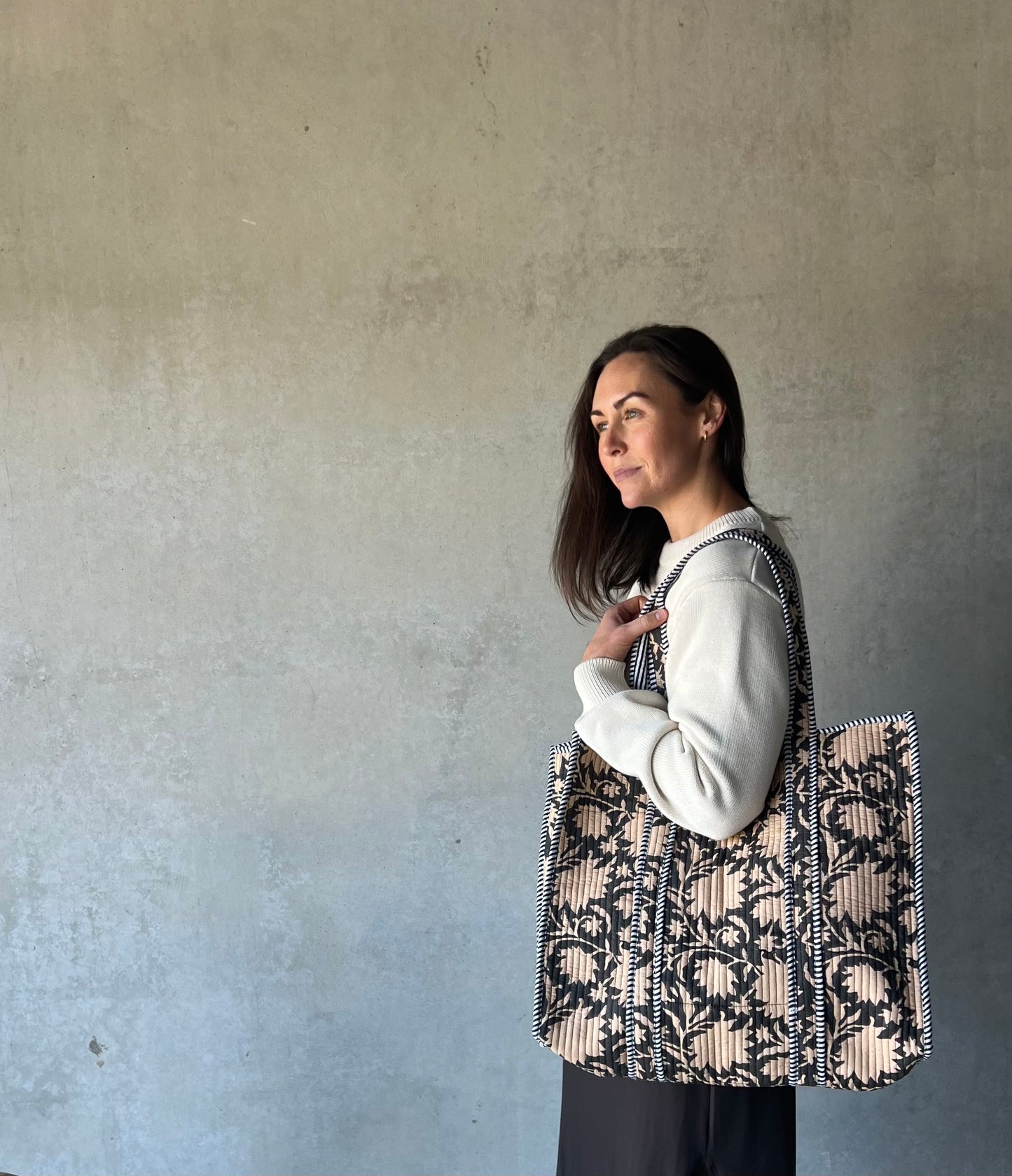 ethik hand block cotton || tote bag