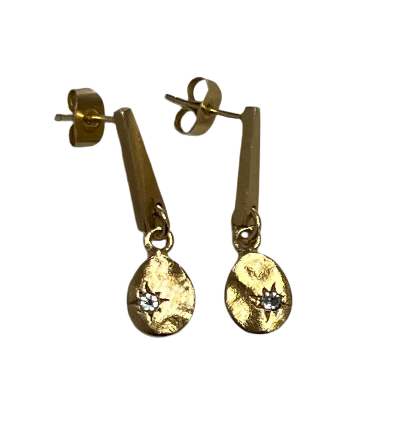 Jaipur gold jewellery || signet stone drop stud earring