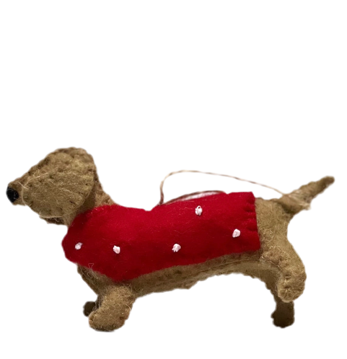 ethik felt || sausage dog xmas decoration