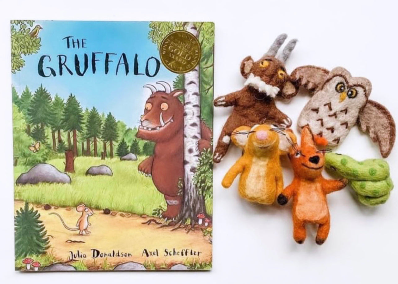 ethik felt || 3 D gruffalo finger puppet set