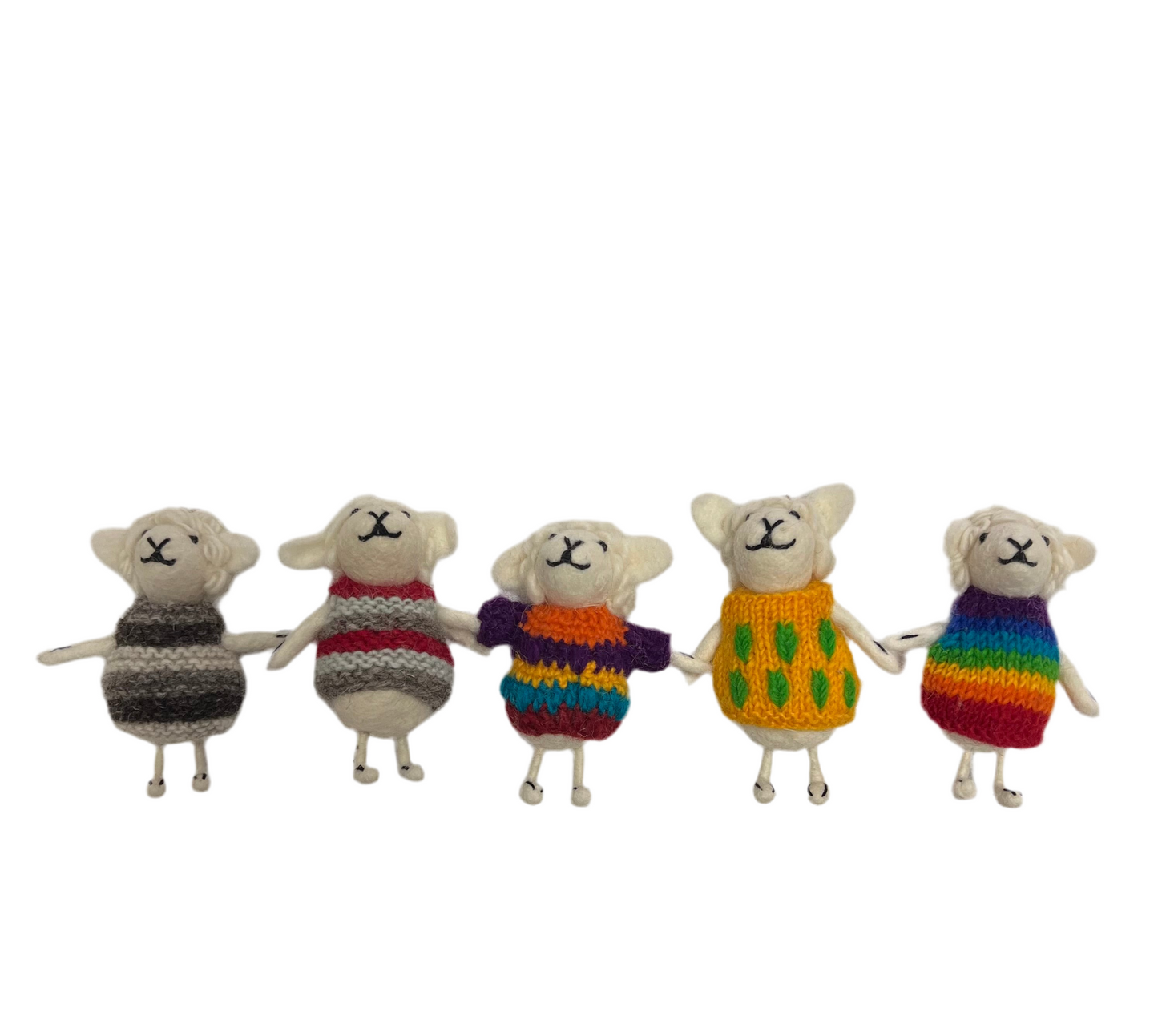 ethik felt || sheep with knitted jacket decoration
