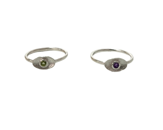 Jaipur silver jewellery|| oval with stone ring