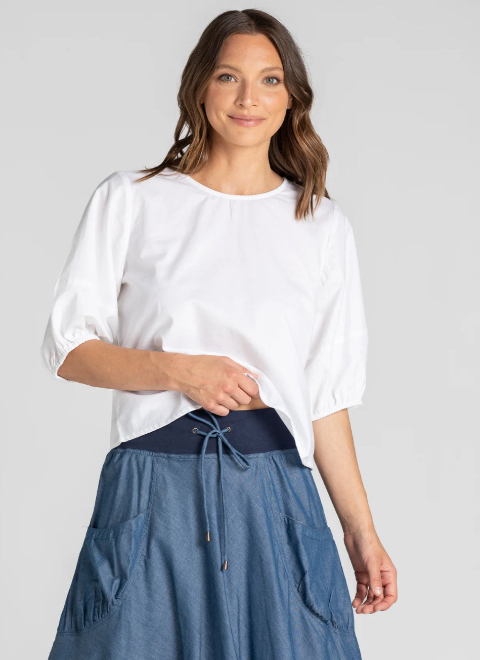 boomshankar || guru skirt || blue chambray