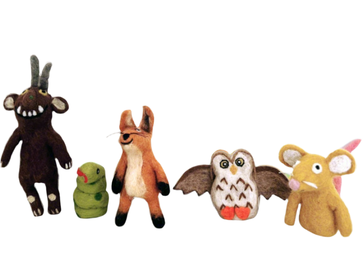 ethik felt || 3 D gruffalo finger puppet set