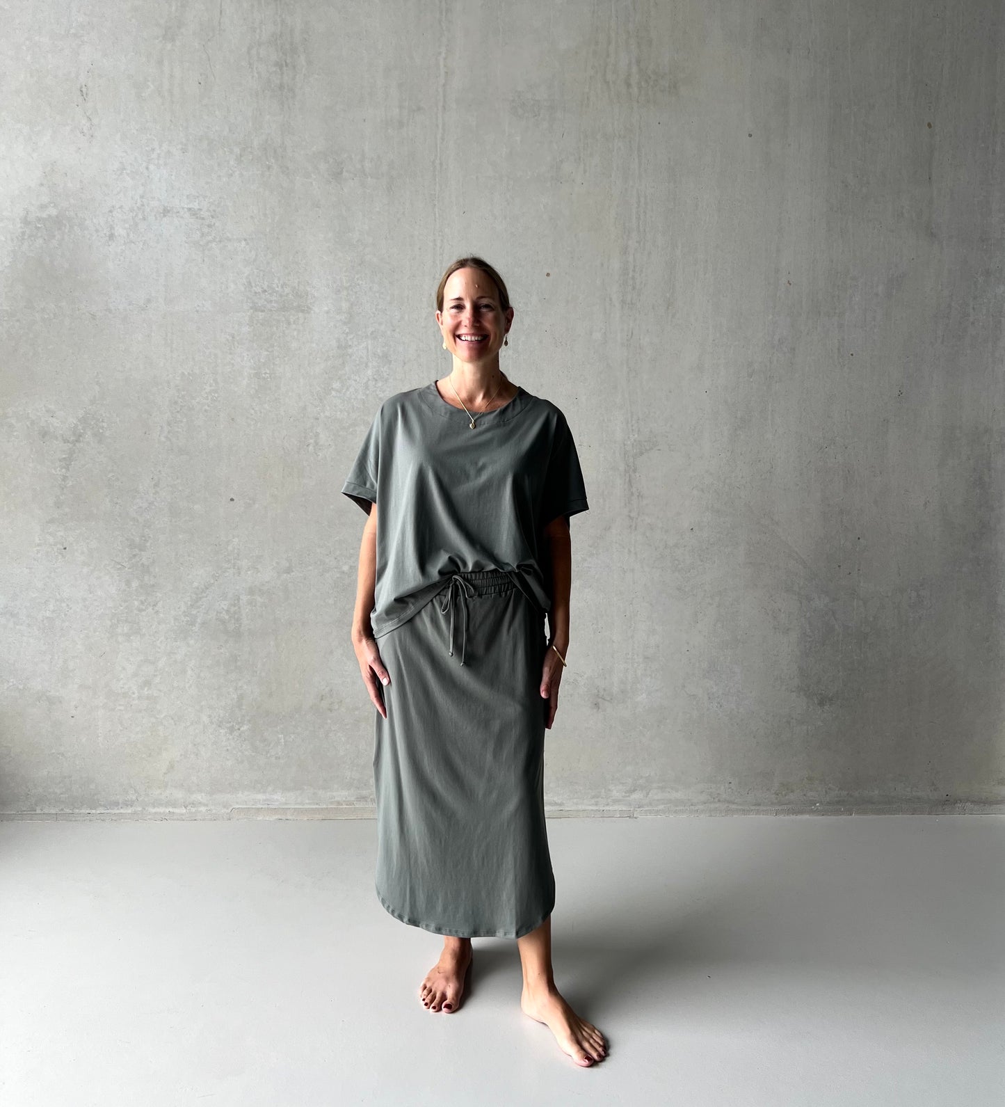 ethik organic cotton || barcelona skirt || agave