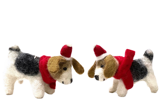 ethik felt || beagle dog xmas decoration