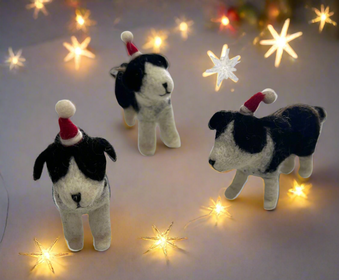 ethik felt || border collie xmas decoration