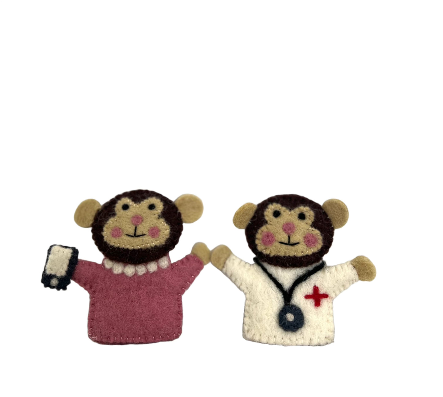 ethik felt || 5 little monkeys finger puppet set