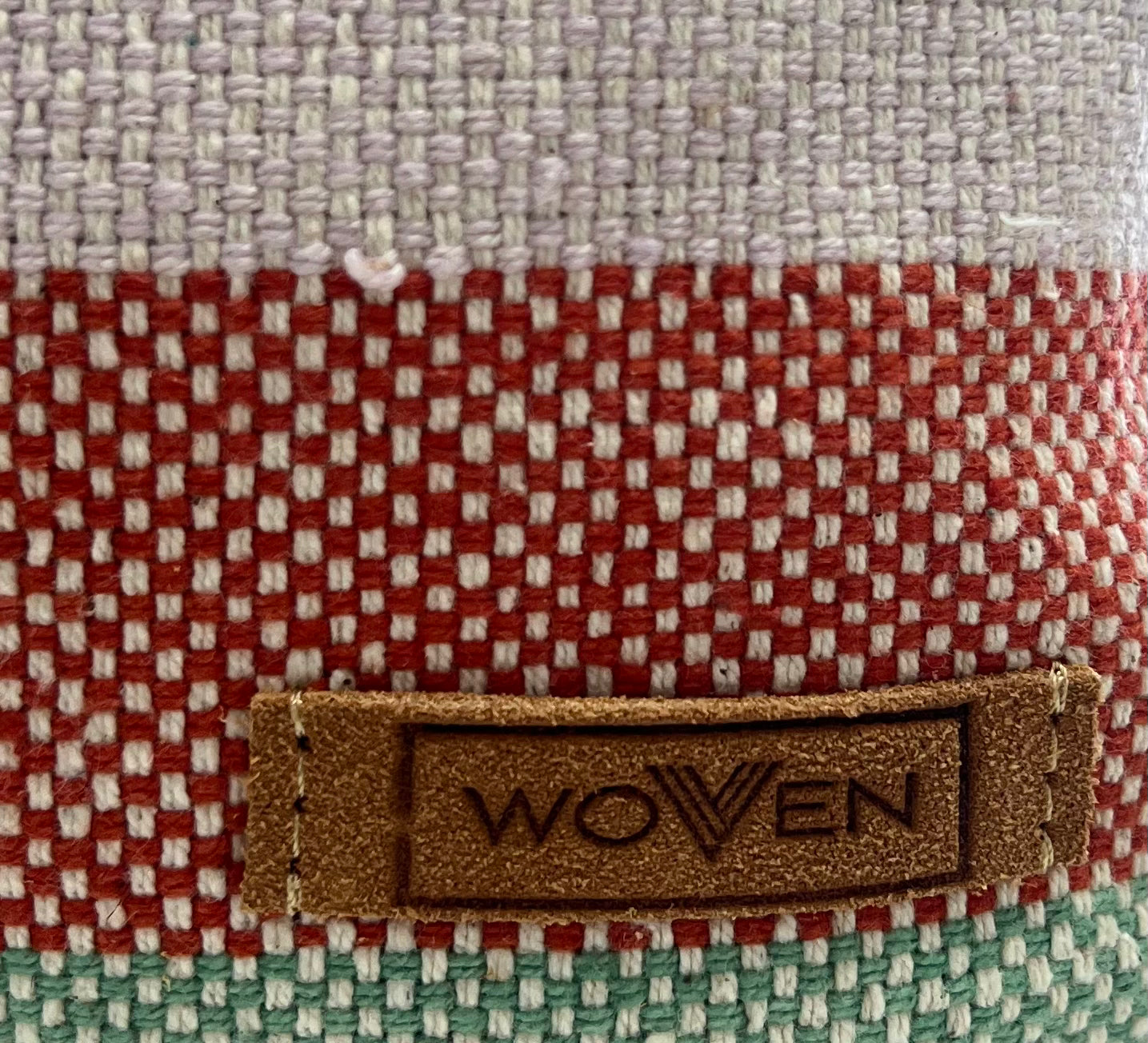 “woven” fair-trade bucket bag